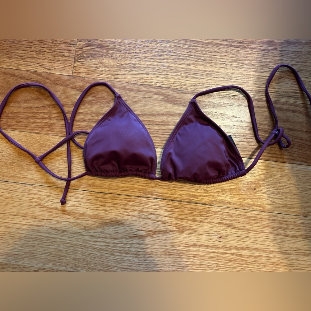 PACSUN LA HEARTS maroon bikini top